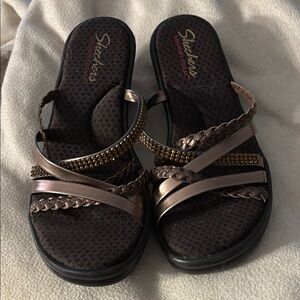 Skechers Women's Metallic Bronze Sandals